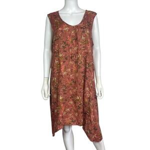 April Cornell Women XL Multicolor Country Rose Cottagecore Floral Midi Dress NWT